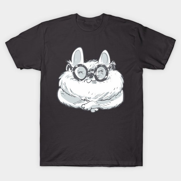 cute nerd cat cartoon T-Shirt by anticute